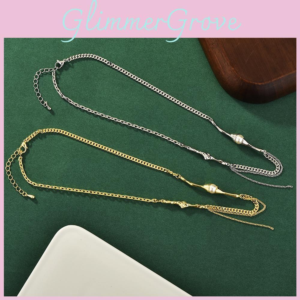 Elegant Pearl Tassel Necklace Featuring Stylish Gold And Silver Options For Fall