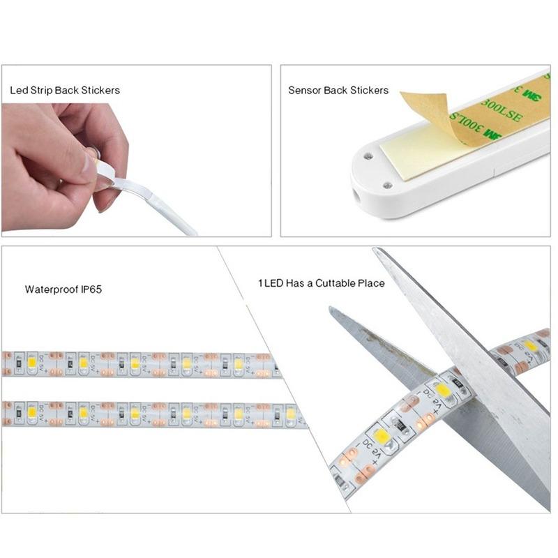 LED Wireless Motion Sensor LED Strip Lamp 1M 2M 3M USB LED Strips 5V Waterproof