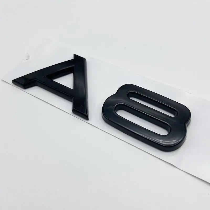 2026 Hot 3D 2.4 3.6 4.2 Car Trunk ABS Badge Emblem For Car Rear Tailgate Fender Door Adhesive Badge for Audi A4 A5 A6 A7 A8 Q3 Q5 Q7