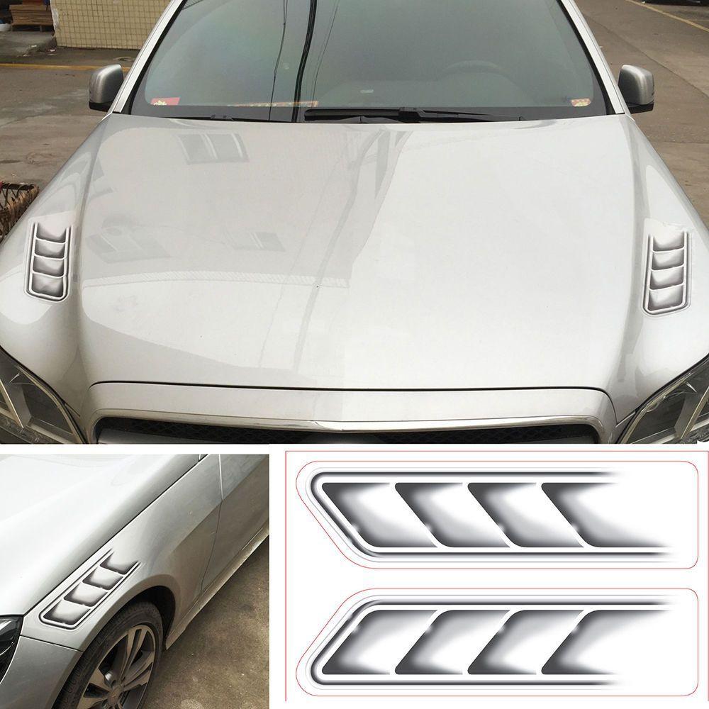 3D Shark Gills Waterproof Flow Fender Decor Car Stickers Vent Air Decals