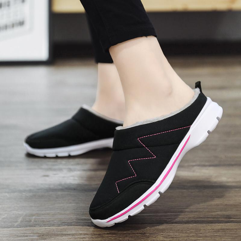 Зимние мужские и женские плюшевые тапочки для дома, теплые домашние хлопковые туфли, легкие нескользящие тапочки, большие размеры 36-48