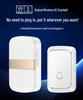 Battery-Powered Wireless Doorbell with DC Remote, Elderly Call Button, and Dual Power Supply