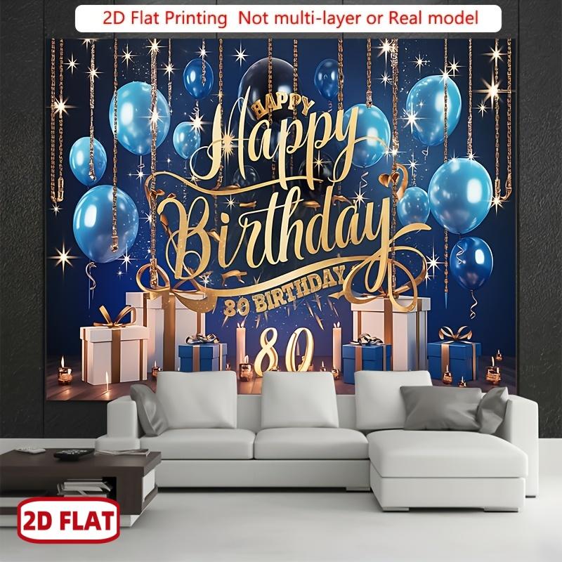 Birthday celebration background decorations for 80-year-olds,wall decorations for homephoto props for interior party items/gifts