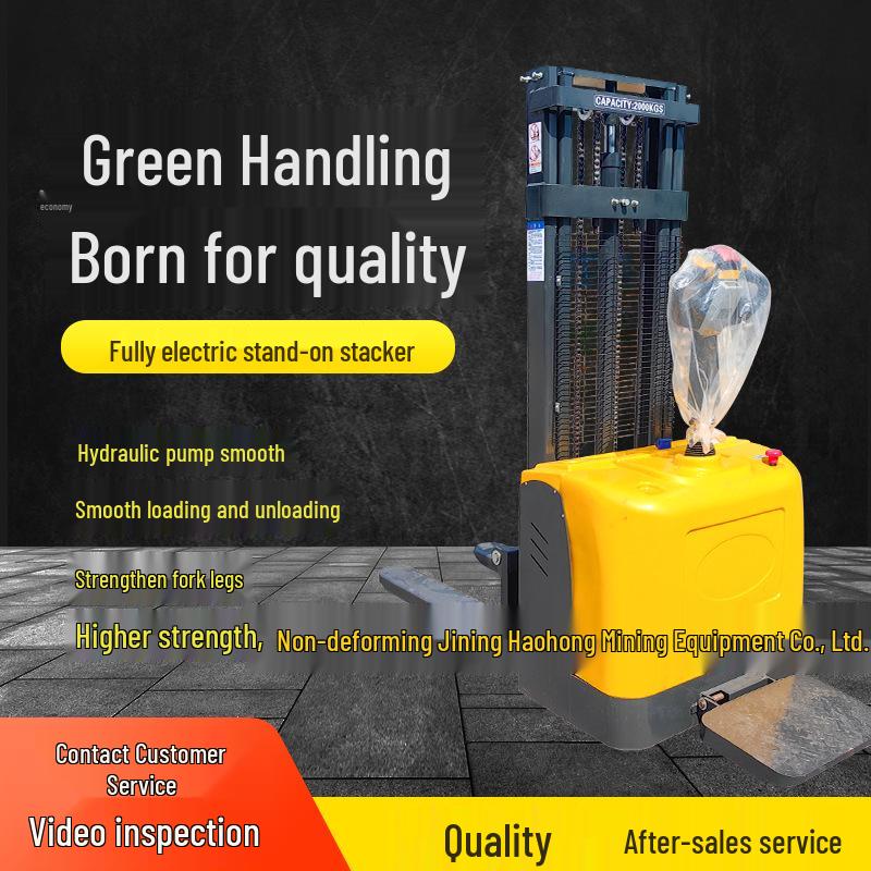 Electric Pedestrian Stacker for Dock and Port Lifting Operations