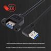 Высокоскоростной USB 3.0 удлинительный кабель 5 Гбит/с с адаптером под прямым углом/прямой головкой, штекер-розетка, дизайн с ушками для надежного крепления