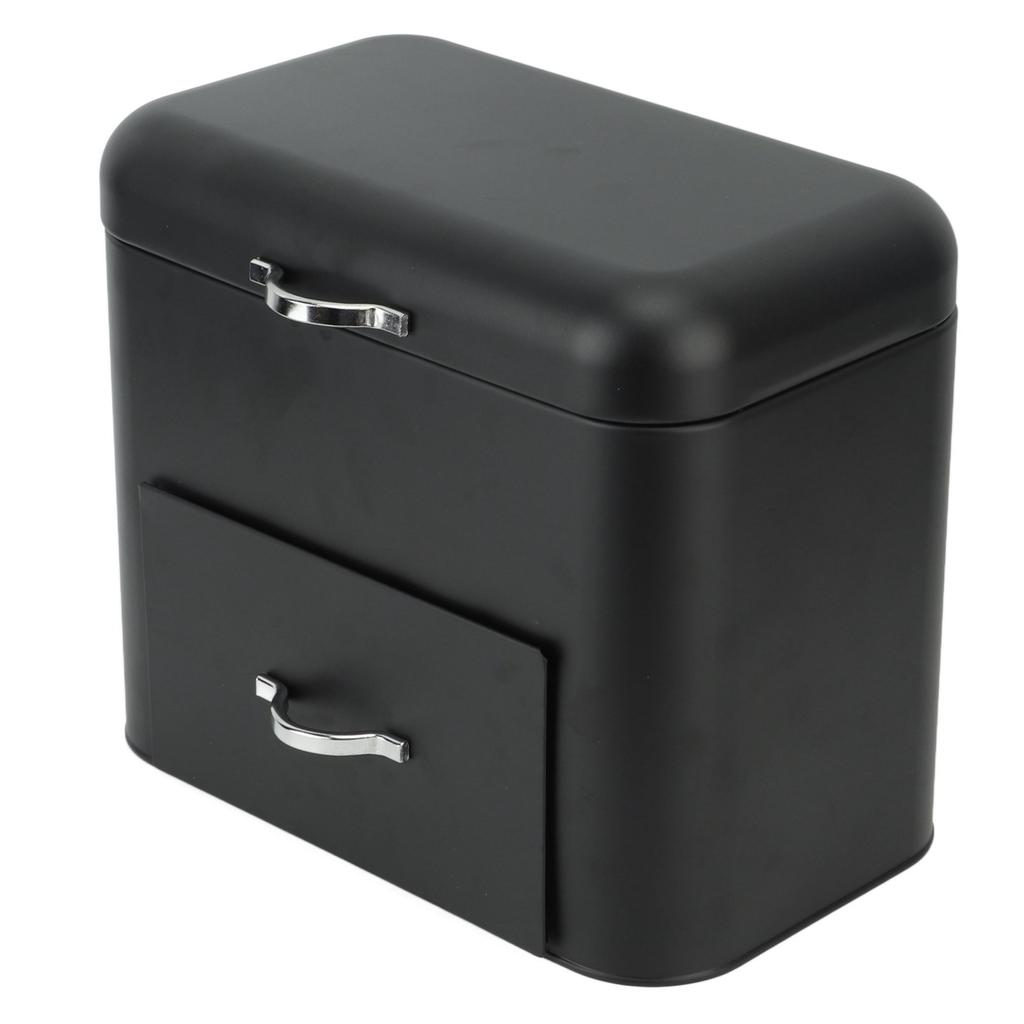 Iron Bread Box 2 Shelves Large Capacity Large Farmhouse Bread Container for Bread Bagels Cookies