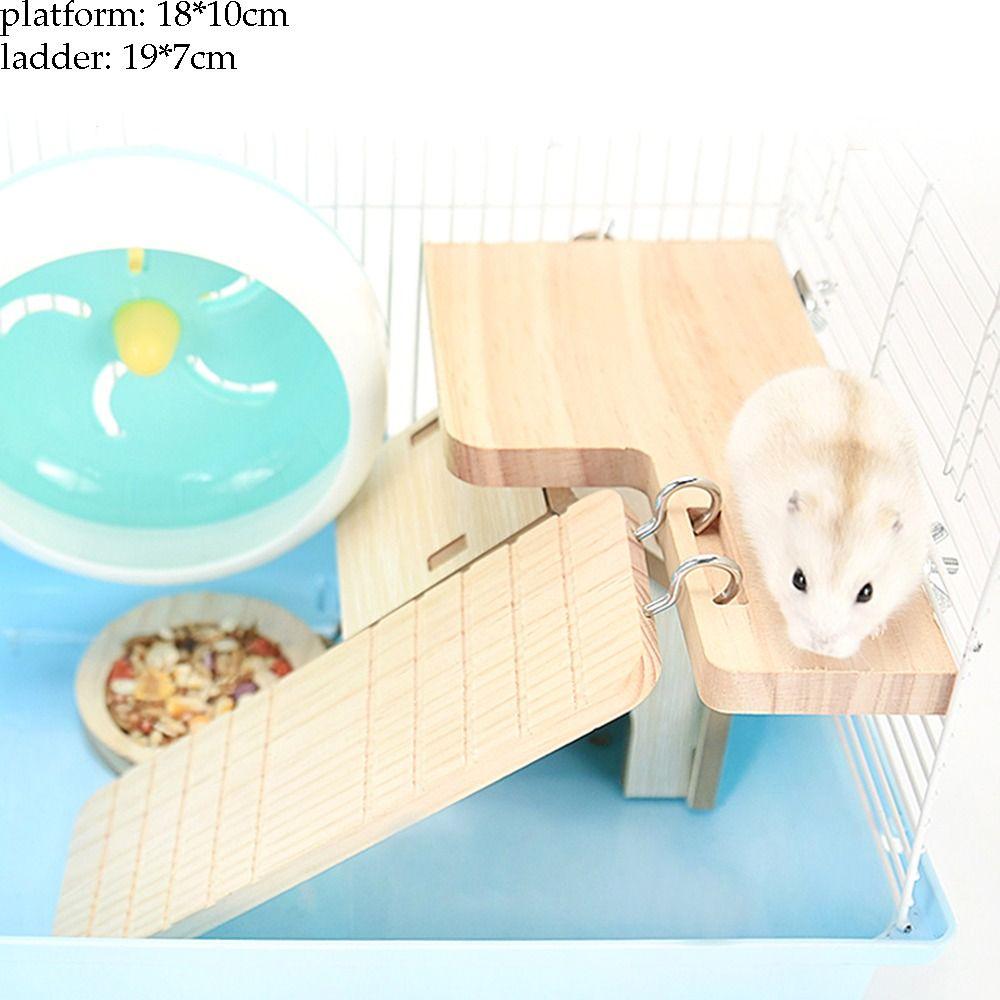 Птица Мышь Морская свинка Крыса Натуральный хомяк Выступ Клетка Аксессуары Стоячая платформа с лестницей