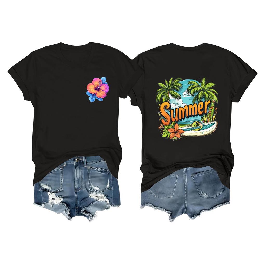 Футболки с короткими рукавами для женщин, модные топы, легкие и мягкие повседневные летние наряды, одежда