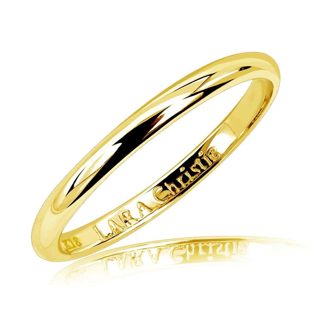 Gold Ring K18 Yellow Gold Round Design Wedding Ring 13 [Lara Christie] No. Lr106-0001-yg-13