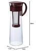 Hario Cold Brew Coffee Pot, 1000ml, Chocolate Brown, MCPN-14CBR, Removable Strainer, 8 Cups, Made In Japan