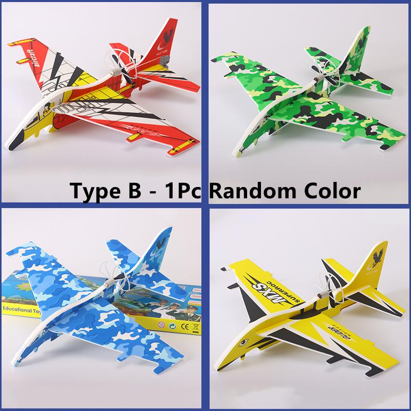 Электрический пенный планер Ручной запуск Самолет для метания со светодиодной подсветкой Автоматический полет Модель самолета Уличные детские игрушки Подарки для мальчиков