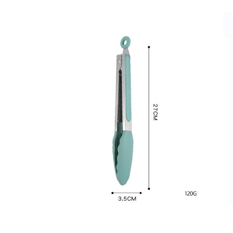 1/7/9/12inch Stainless Steel Food Clip BBQ Grill Steak Clip with Silicone Non-slip Handle Kitchen Accessories