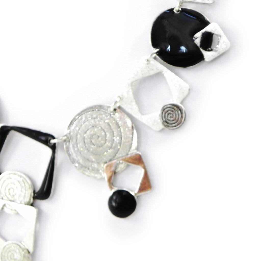 NOA [H8961] - Дизайнерское колье Les Acidulés черное серебро