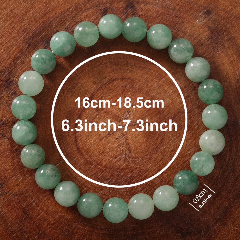 Original design bead string, simple natural stone crystal bracelet, green jadeite jade stone bracelet.