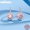 WOSTU Роскошные Серебряные Серьги-Кольца 925 Пробы Стерлинговое Серебро Фианит Модные Современные Женские Серьги Украшения Свадебный Подарок CQE508