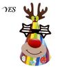 Kids Christmas Craft Party Hat for Adults, Tree Reindeer Santa Headwear Snowman Paper Cone Birthday Supplies Lightweight Festive Headgear