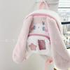 Drooping Cute Ear Rabbit Plush Backpack With Star Embroidery Suitable Daily For