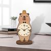 Capybara Table Clock Cute Wood Piece, Decorative Timekeeper for Kids Room and Shelf