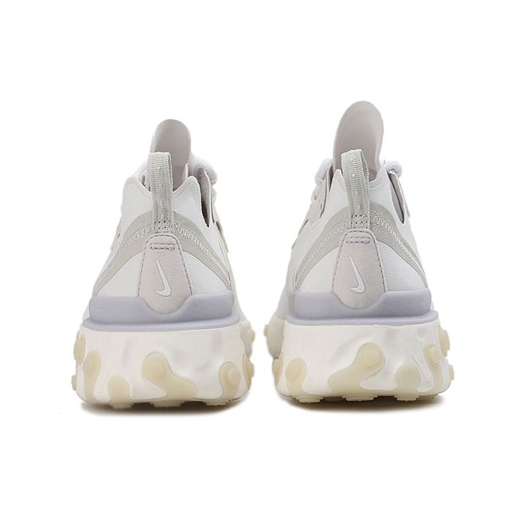 Nike React Element 55 Comfortable Cushioning Slip Resistant Durable Low Top Casual Running Shoes Unisex Sneakers Gray White CZ3595-015