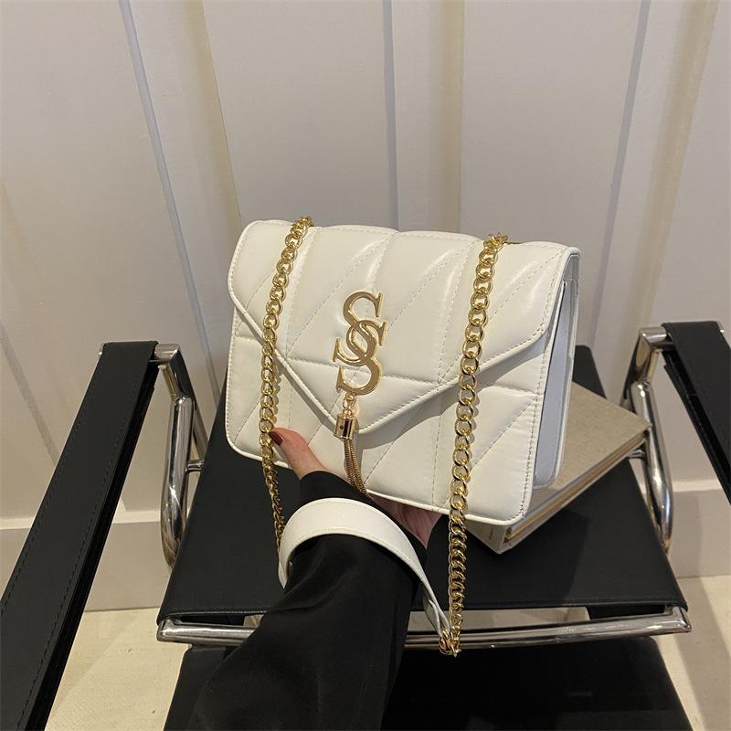 Повседневная ретро-сумка в стиле минимализма, модная сумка через плечо, новая стильная сумка, женская сумка на цепочке, женская сумка через плечо