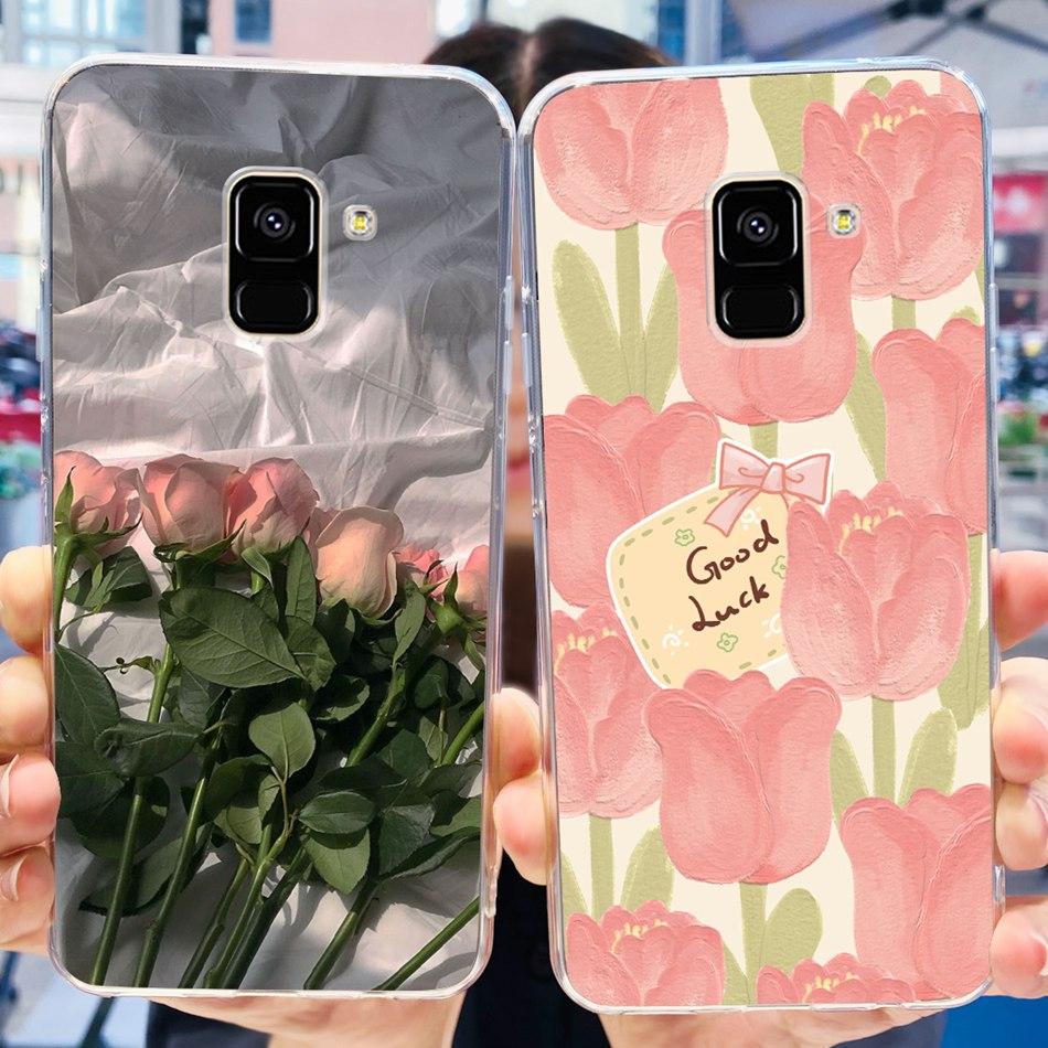Для Samsung Galaxy A8 (2018) / A8+ (2018) Мягкий силиконовый TPU чехол SM-A730F A530F для Samsung A 8 A8 Plus, милые чехлы с мультяшными пандами