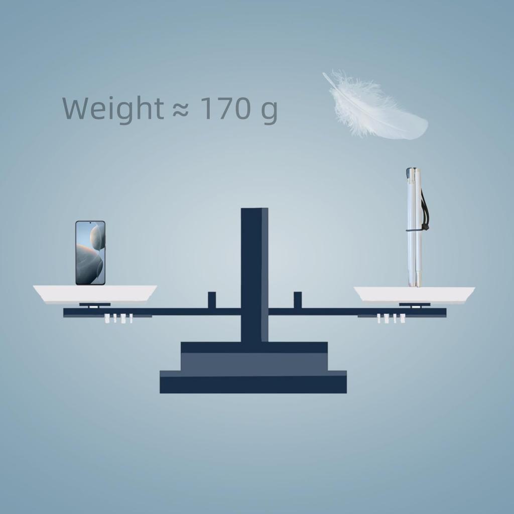 Алюминиевая складная белая трость с четырьмя секциями и двумя наконечниками для слабовидящих и слепых (Черная рукоятка, 130 см)