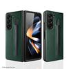 Для Samsung Galaxy Z Fold 5 Чехол из кожи личи Бизнес с слотом для S-Pen и встроенным закаленным стеклом Защитная крышка-раскладушка