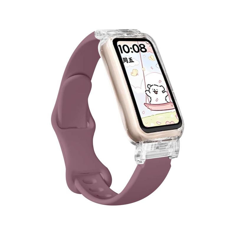 Прозрачный чехол+Ремешок для Huawei Band 10/9/8 Аксессуары Спортивный силиконовый браслет pulseira correa для Huawei Band 10 9 NFC/8 NFC