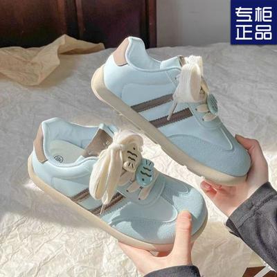 2025 весна новая студенческая универсальная повседневная обувь для моральной подготовки женская нишевая оригинальная желтая обувь на толстой подошве женская модная тенденция