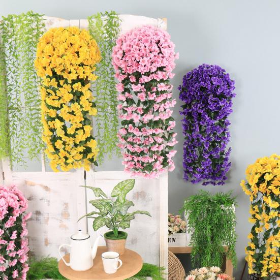 Outdoor Artificial Fall Fake Flowers Hanging Vines UV Resistant Faux Flowers Realistic Look Home Garden Decor