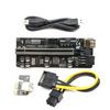 6Pcs USB 3.0 PCIE Riser Card X16 Extender Adapter 010S Plus SATA 15pin to 6pin