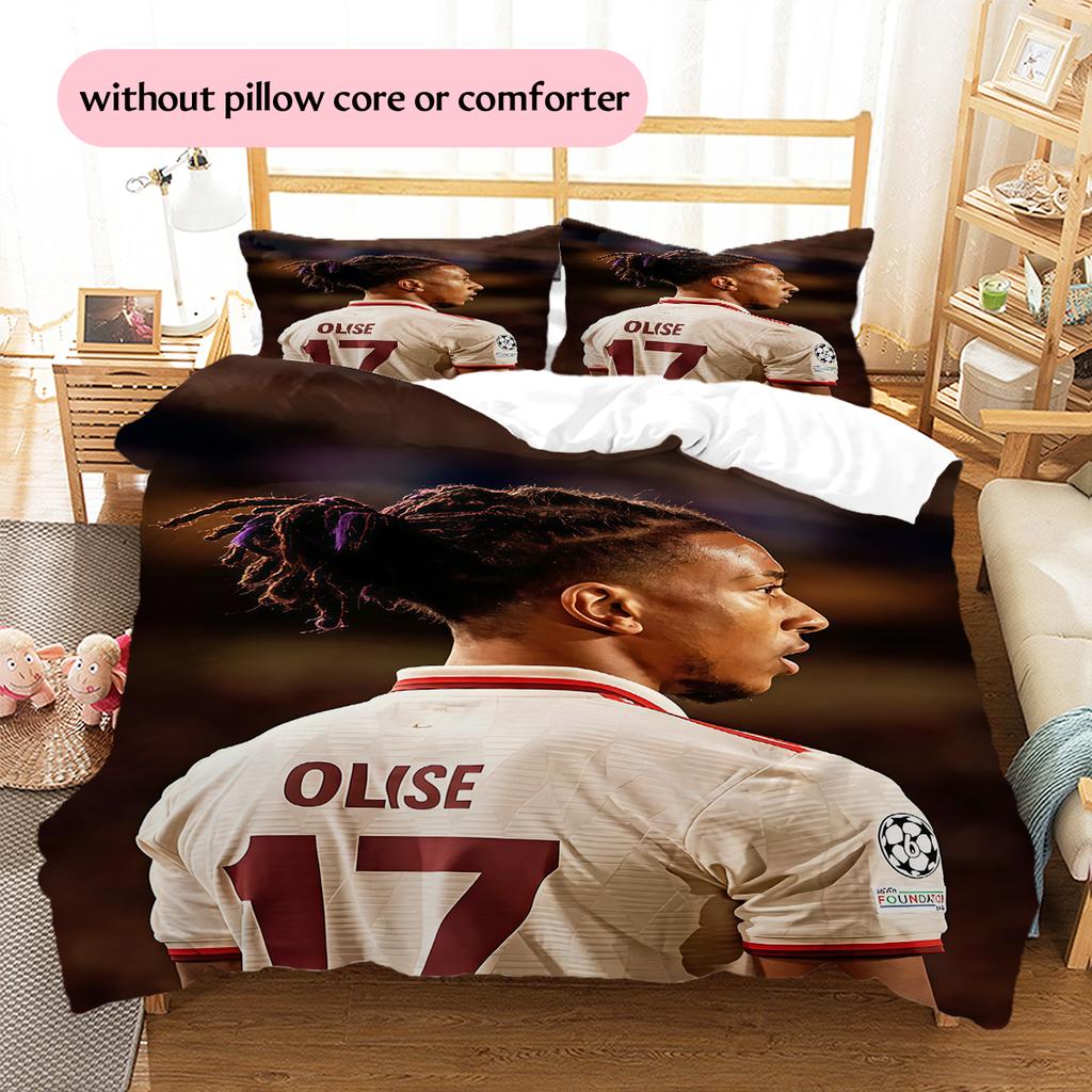 Michael Olise Pattern Bedding Home Decoration Birthday Gift (1 * duvet cover + 2 * pillowcase, without core)