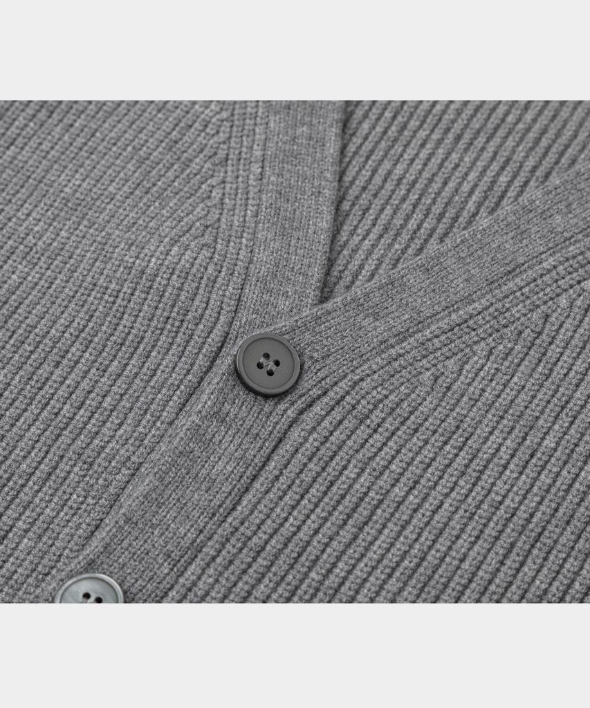 LETTERCOMO Essential V-Neck Cardigan Knit Gray