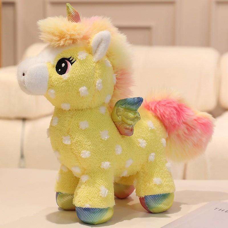 Sunlight Rainbow Horse Plush Toy With Soft Polyester Fill For Kids Playroom Decor