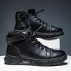 Fashion Ankle Boots for Men Motorcycle Boots PU Leather Men's Sports Shoes Autumn Winter Comfort High-top Casual Fashion Platform Boots