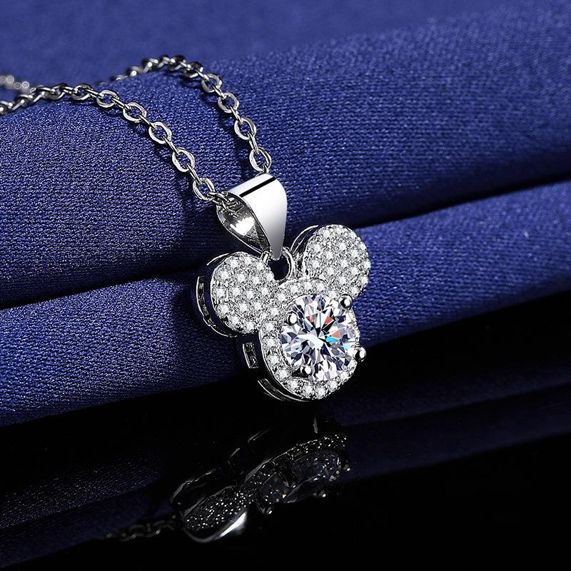 Подвеска Микки: 1 карат Восемь Сердец и Стрел Циркон, Женский Роскошный Модный Круглый Кулон.