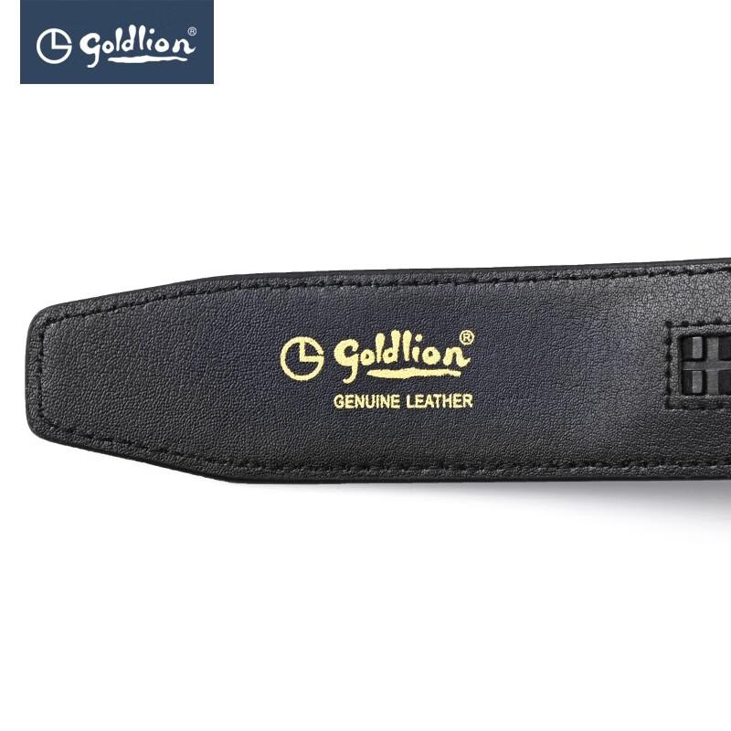 Мужской ремень Goldlion из натуральной кожи с пряжкой-пином, в стиле business casual