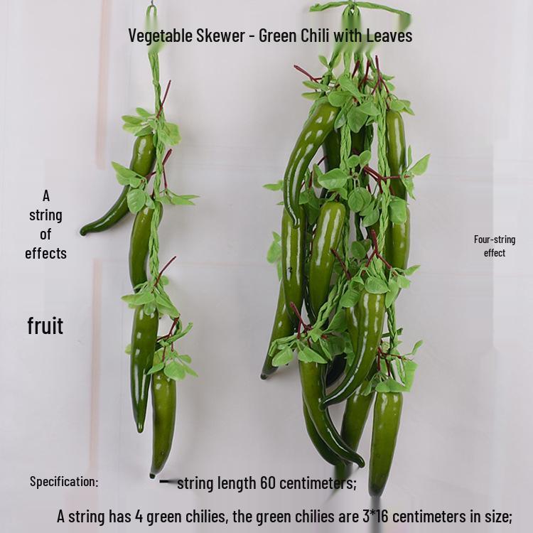 Farmhouse Hanging String Vegetables with Chili, Potato, Corn, Garlic & Peanut Model for Restaurant Courtyard Decor