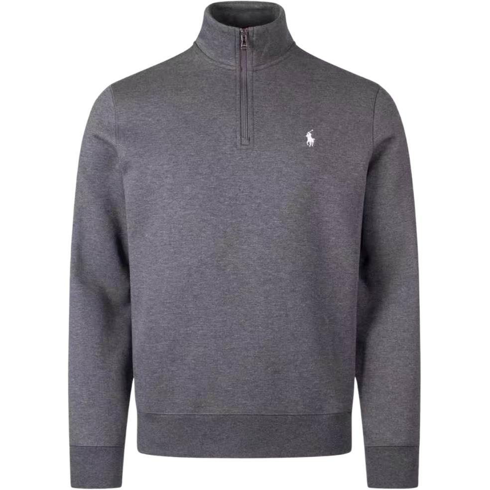 Polo Ralph Lauren FW25 Свитшот-пуловер с высоким воротником и молнией на половину, с длинным рукавом, обычного кроя, мужской, 710P11185-008