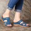 Women Sandals Wedge Summer Premium Orthopedic Open Toe Sandals Vintage Anti-slip Leather Casual Female Platform Retro Shoes