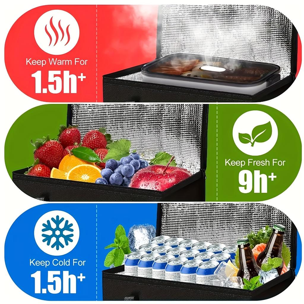 Изолированные сумки для продуктов большой вместимости, складная портативная сумка-холодильник с мягкими стенками, легкая многоразовая сумка-тоут с изоляцией для еды и пива