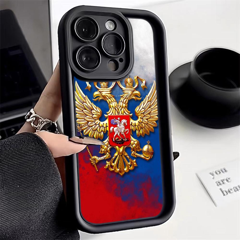 Ae96 Россия эмблема флаг дизайн арт защитные чехлы для телефонов для Xiaomi Poco X5 M6 Redmi Note 13 12 11 Pro 13C 12C A3 9 10 12S ангельские глазки задняя крышка из ТПУ