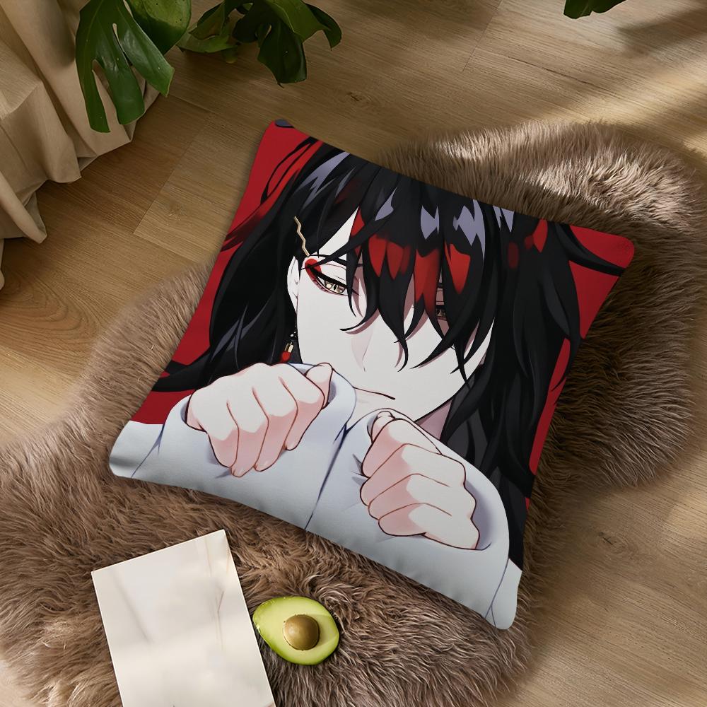 Vtuber Vox Akuma Милая Аниме подушка Для Спальни Автомобиля Кофейни Комнаты Мягкая и Для Гостиной Дивана Декоративная Наволочка