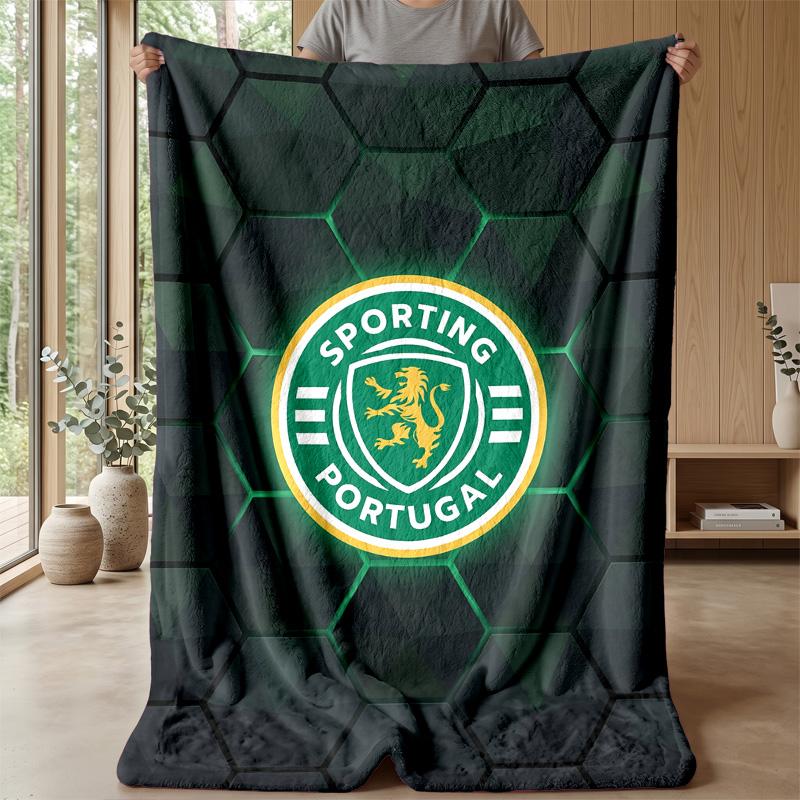 Sporting CP FC Soft Flannel Fleece Blanket Lightweight Cozy Warm Throw Blanket For Sofa Bed Home Decor