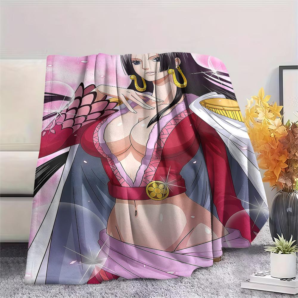1PC Boa Hancock Patterned Flannel Blanket Suitable For All Seasons For Home Decor Warmth And Comfort Gifts Holiday Present