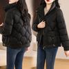 Womens Short Puffer Coat Winter Warm Slim Fit Cotton Jacket Casual Versatile Outerwear