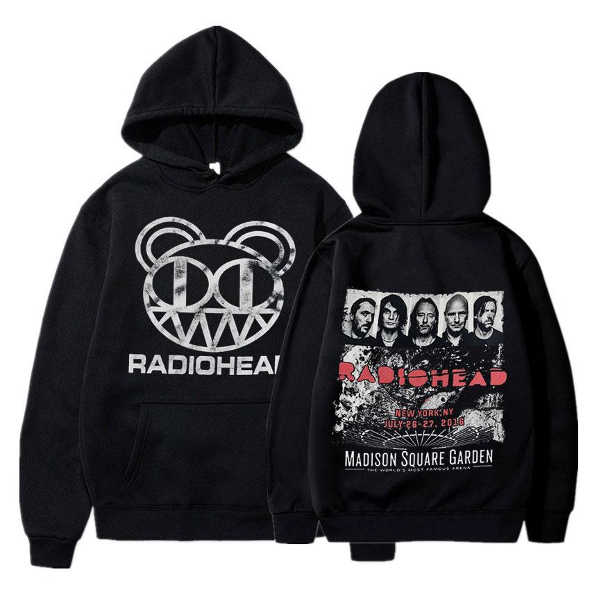 Толстовка с капюшоном Radiohead Vintage Print для мужчин, свободные хлопковые толстовки с капюшоном, хип-хоп-линия в стиле нью-йоркского тура, рок-группа, музыкальный альбом, свитшот