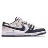 Nike Кроссовки Dunk Кожаные Нескользящие Износостойкие Низкие Скейтбордические Мужские Бежевые Белые Черные DD1391-100(КомандаМ-С-КОРОБКА)