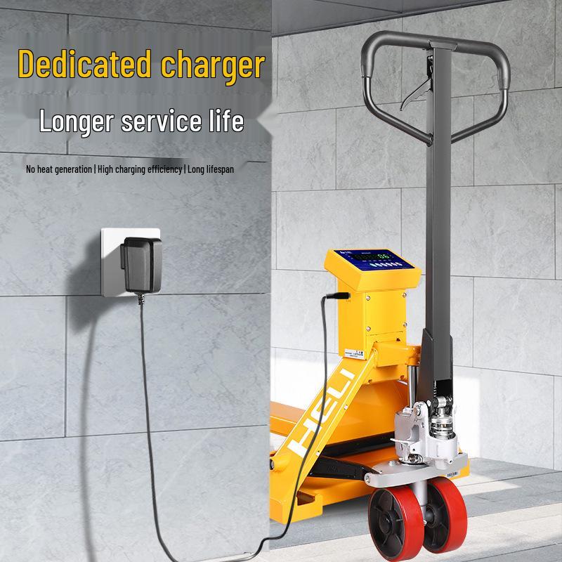 3-Ton Electronic Scale Forklift & 2-Ton Floor Scale Manual Hydraulic Pallet Jack