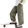 Zuoxi Boys' Pants, Spring 2026 New Style, Children's Cargo Pants, Outdoor Hiking Trousers for Older Kids, Purple, Size 140